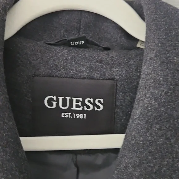 NEW GUESS WOOL PEACOAT DRESS COAT - Picture 2 of 16